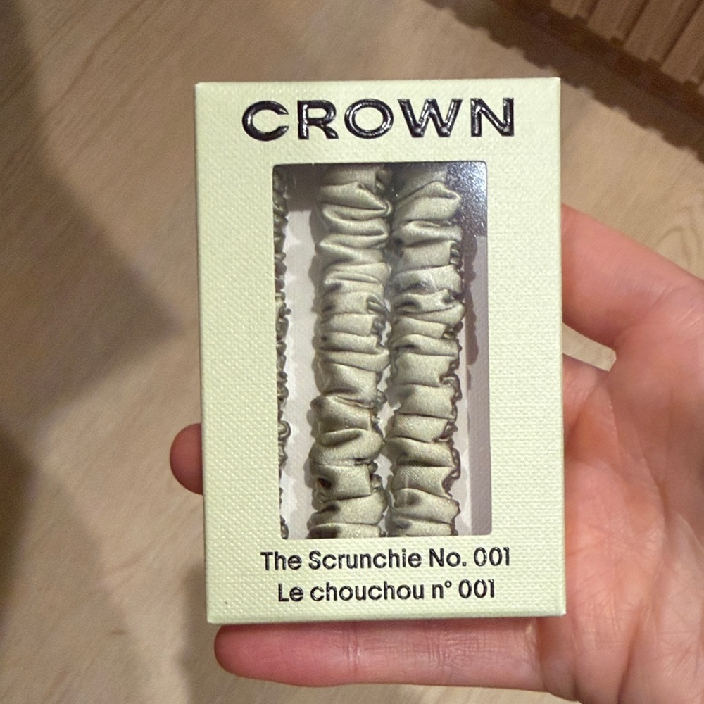 Crown Light Green Hair Scrunchie